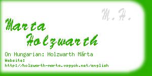 marta holzwarth business card